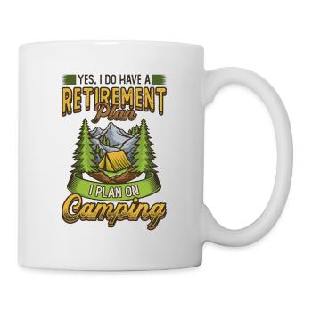 Retirement plan camping, retirement camper. - Mug - white - Right
