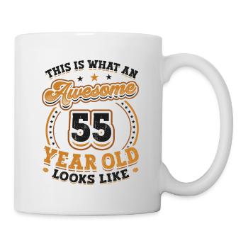 Voilà à quoi ressemble une grande personne de 55 ans. - Mug blanc - blanc - Droite