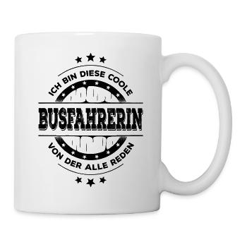 Busfahrerin Kollegin Geburtstag Busfahren Geschenk - Tasse - Weiß - Rechts