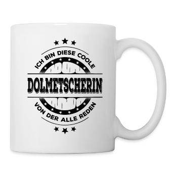 Dolmetscherin Geburtstag Sprachmittler Geschenk - Tasse - Weiß - Rechts