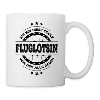 Fluglotsin Geburtstag Flugsicherung Geschenk - Tasse - Weiß - Rechts