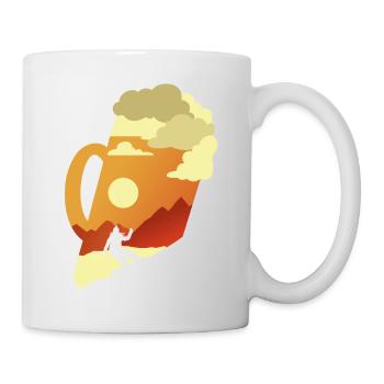 Après-ski Bière Snowboard Montagne Ski - Mug blanc - blanc - Droite