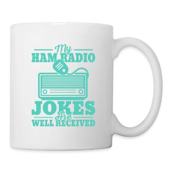 Mes blagues de radio amateur sont bien accueillies opérateur ama - Mug blanc - blanc - Droite