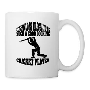 Slogan de cricket Équipe de fans de cricket Cadeau de cricket - Mug blanc - blanc - Droite