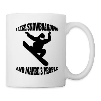 Snowboard saying snowboarders winter sports - Mug - white - Right