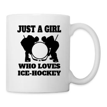 Eishockeyteam Frau Eishockey Wintersport Mädchen - Tasse - Weiß - Rechts
