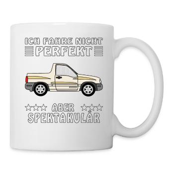 AUTO ICH FAHRE NICHT PERFEKT ABER SPEKTAKULÄR - Tasse - Weiß - Rechts