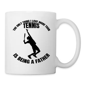Tennis Père Papa Joueur de tennis Papa Raquette de tennis - Mug blanc - blanc - Droite