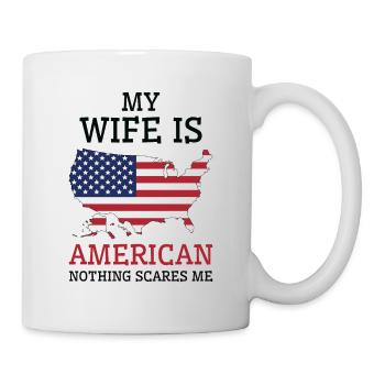 Rien ne me fait peur femme américaine - Mug blanc - blanc - Droite
