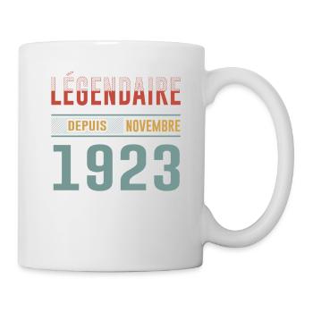 Légendaire Depuis Novembre 1923 Anniversaire - Mug blanc - blanc - Droite