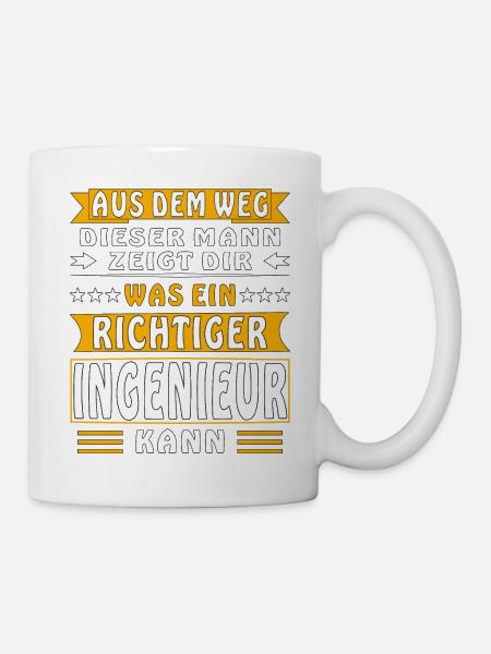 WAS EIN RICHTIGER INGENIEUR KANN - Tasse - Weiß