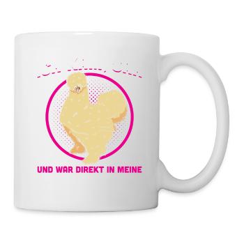 War Direkt In Meine Seidenhühner Verliebt - Tasse - Weiß - Rechts