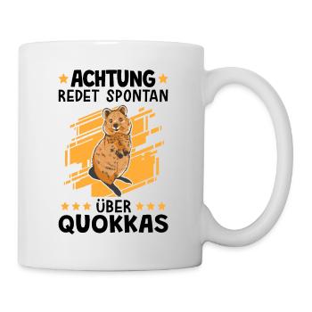 Redet spontan über Quokka australisches Beuteltier - Tasse - Weiß - Rechts