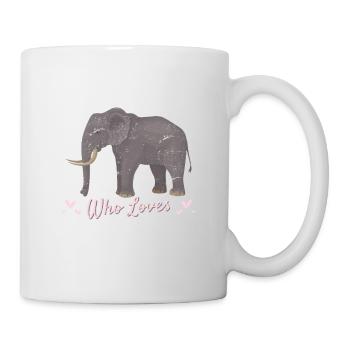 Just A Girl Who Loves Elephants Funny Elephant Lov - Tasse - Weiß - Rechts