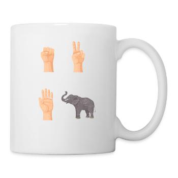 Drôle d’amoureux des éléphants Afrique Gardien de zoo Animal Enfants - Mug blanc - blanc - Droite