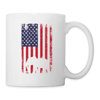 Elephant Lover American Flag Africa Save Elephants - Tasse - Weiß - Rechts