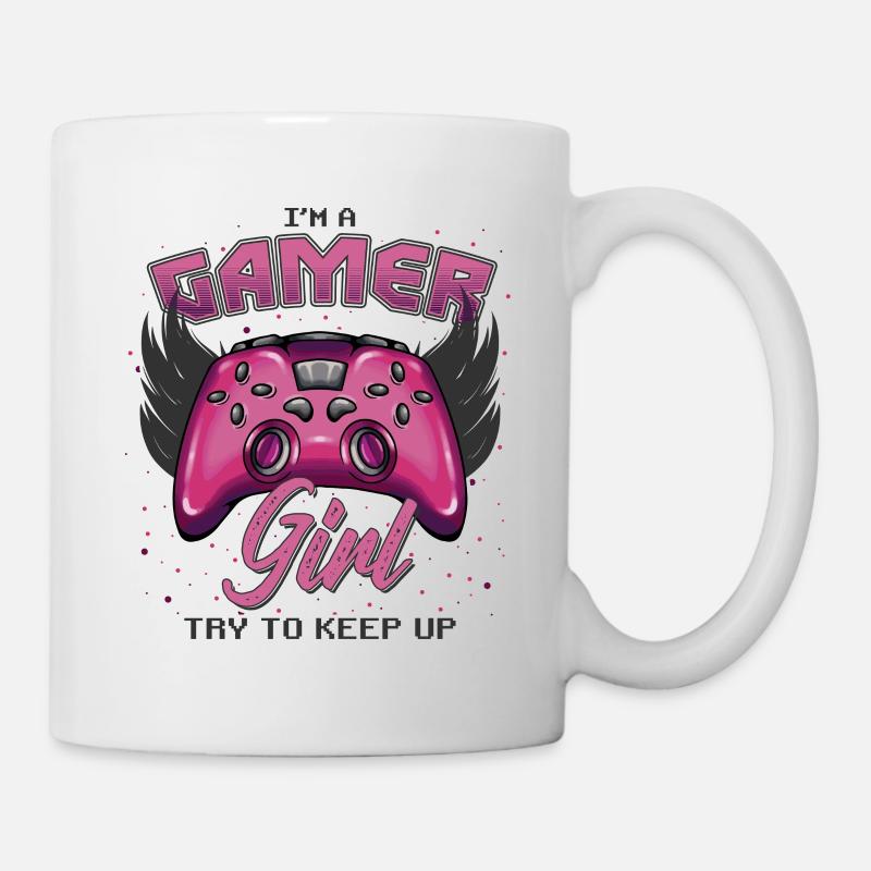 Gamer Mädchen Design - Tasse - Weiß