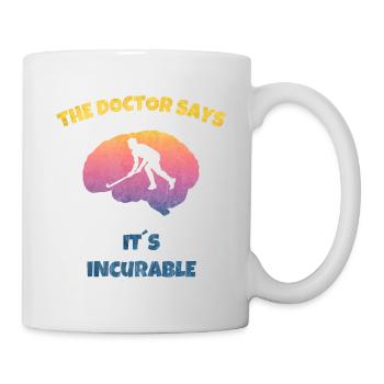 Hockey sur gazon Chemise de hockey en salle Hockey sur gazon - Cerveau - Mug blanc - blanc - Droite