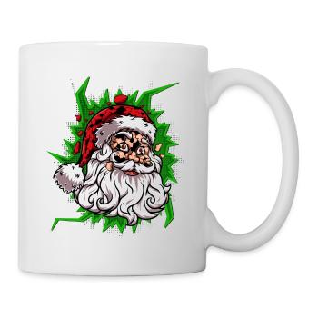 Weihnachtsmann frohe Weihnachten - Tasse - Weiß - Rechts