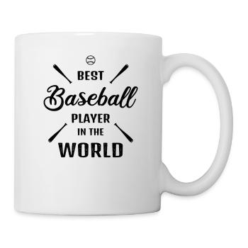 Meilleur joueur de baseball dans le monde Cadeau de baseball - Mug blanc - blanc - Droite