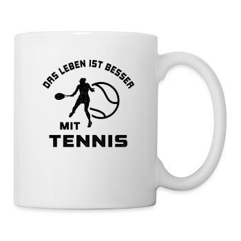 La vie est meilleure avec les joueurs de tennis de l’équipe de tennis - Mug blanc - blanc - Droite