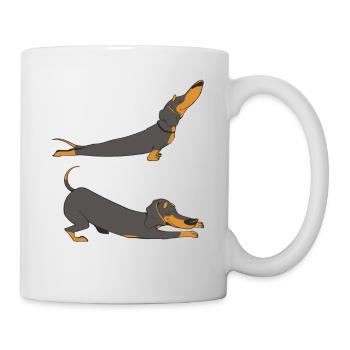 Teckel étiré - Mug blanc - blanc - Droite