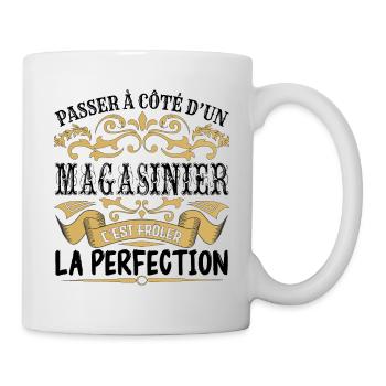 Magasinier | le Meilleur cadeau Magasinier - Mug blanc - blanc - Droite