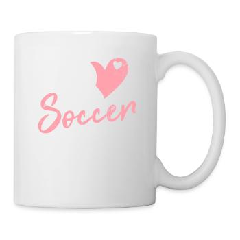 Soccer Lover Heart and Ball Soccer Lover Girls Soc - Mug - white - Right