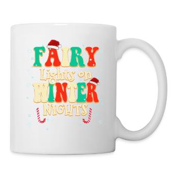 Lichterketten Winter Nächte Weihnachten Winter - Tasse - Weiß - Rechts