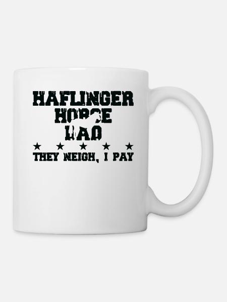 Pferdevater - Haflinger Pferd - Tasse - Weiß