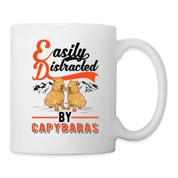 Easily distracted by Capybaras - Tasse - Weiß - Rechts