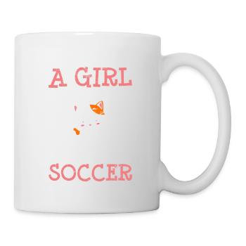 Just A Girl Who Loves Cats And Soccer Fan Soccer L - Mug - white - Right