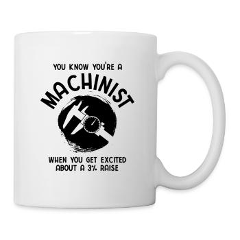Maschinen-Bediener Maschinenführer Machinist - Tasse - Weiß - Rechts