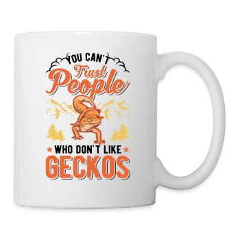 Gecko Geschenk Leopardgecko - Tasse - Weiß - Rechts