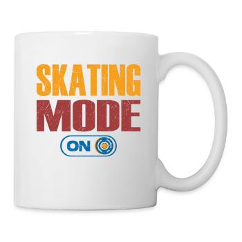 Retro Skating Mode On Girls Boys Skateboarder - Mug - white - Right