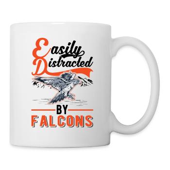 Facilement distrait par les faucons Falkenzüchter Falkner - Mug blanc - blanc - Droite