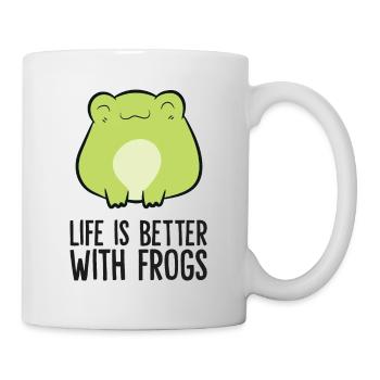 Froschliebhaber Das Leben ist besser mit Fröschen - Tasse - Weiß - Rechts