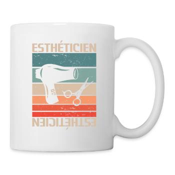 Vintage Retro Esthéticien Cosmétologie - Mug blanc - blanc - Droite