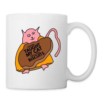 Grandma Taught My Cat How To Make Biscuits - Mug - white - Right