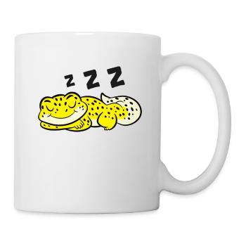 Leopardgecko Pyjama Reptil Eidechse Schlafender - Tasse - Weiß - Rechts
