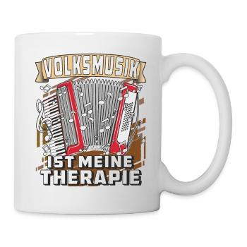 VOLKSMUSIK IST MEINE THERAPIE - Tasse - Weiß - Rechts