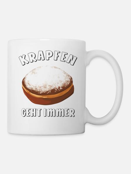 KRAPFEN GEHT IMMER - Tasse - Weiß
