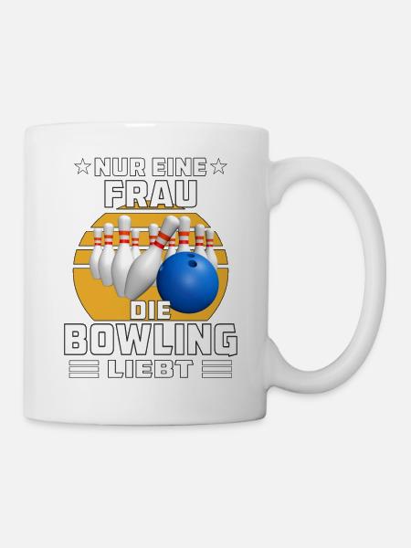 FRAU DIE BOWLING LIEBT - Tasse - Weiß