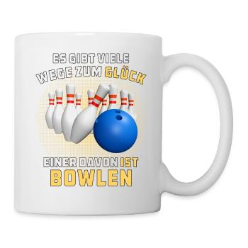 GLÜCK IST BOWLEN - Tasse - Weiß - Rechts