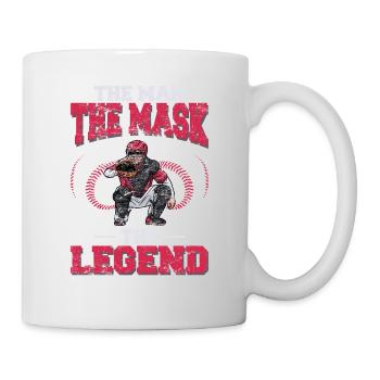 Receveur de baseball L’homme Le masque La légende Baseb - Mug blanc - blanc - Droite