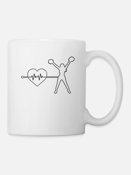 cheerleading Herzschlag - Tasse - Weiß
