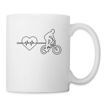 Battement de cœur BMX - Mug blanc - blanc - Droite