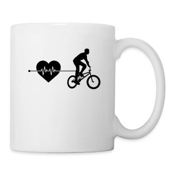 Battement de cœur BMX - Mug blanc - blanc - Droite