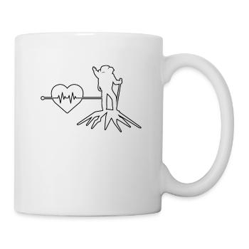Mountaineering heartbeat - Mug - white - Right