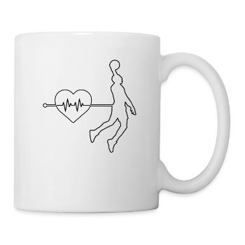 Basketball Herzschlag - Tasse - Weiß - Rechts
